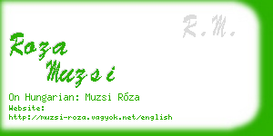 roza muzsi business card
